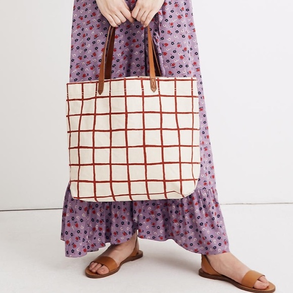 Madewell Handbags - 🆕 Madewell Transport Tote in Windowpane